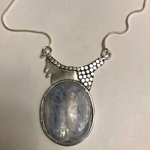 Kyanite Stamped 925 Sterling Silver Necklace